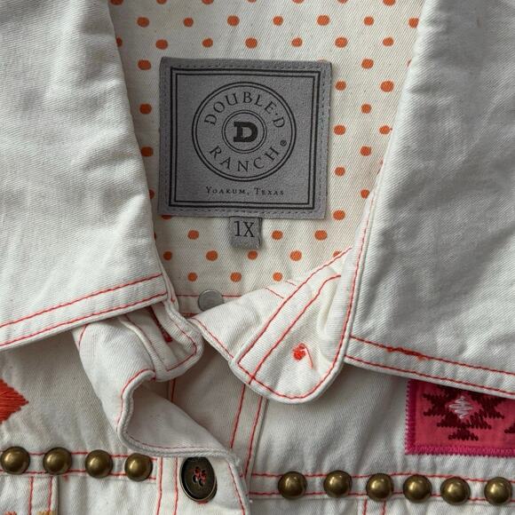 Double D Ranch Size 1X Horse of a Different Color Jacket Top Embroidered Studs - Picture 7 of 7